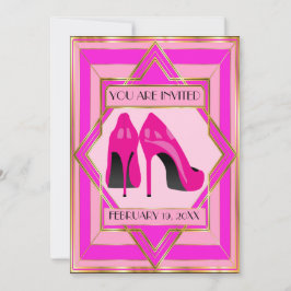 Convite à Ocasião Especial de Altos Cores Rosa