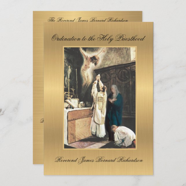 Convite à Ordenação Católica à Santa Sé (Frente/Verso)