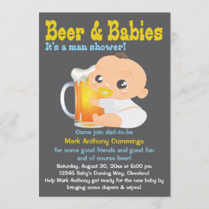 Convite À Pai De Cerveja E Bebês Para Chá de frald