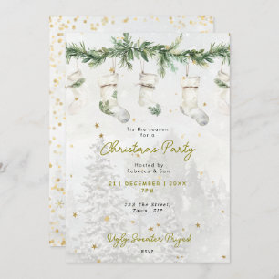 Convite à palhinha para estocações de Natal