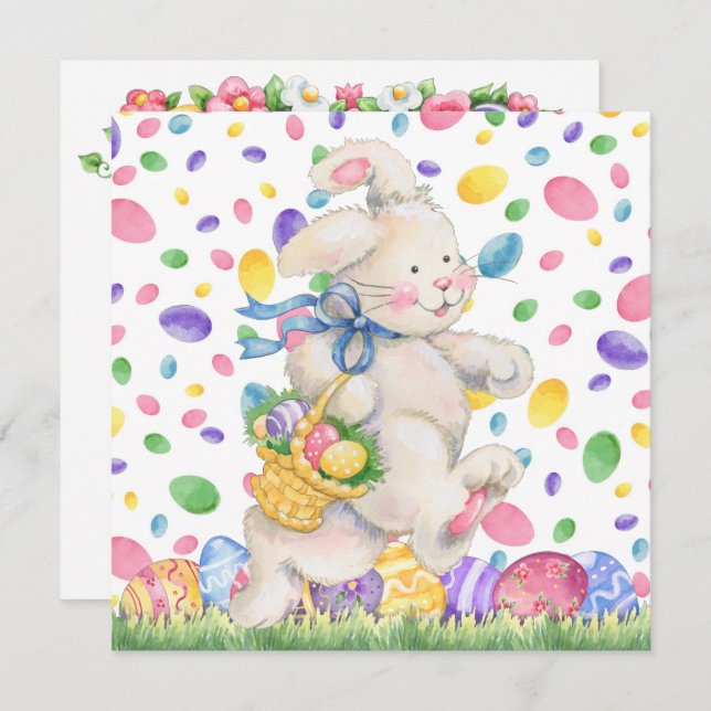 Convite À páscoa (Caça Do Ovo) (Frente/Verso)