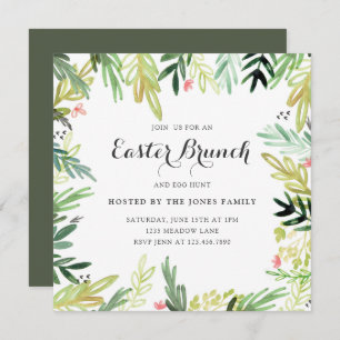 Convite A páscoa do prado da aguarela convida