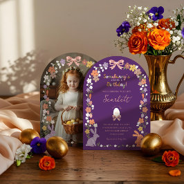 Convite A Páscoa Floral de Alguém está tendo uma foto de a