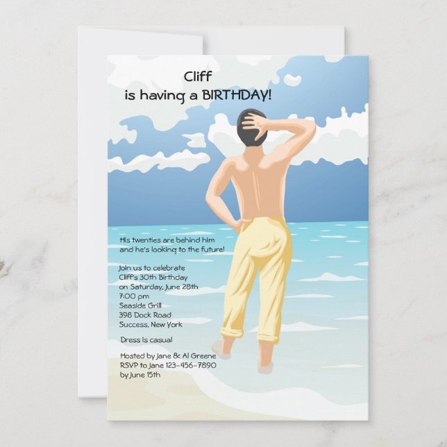 Convite A pasta de papel no mar (Frente)