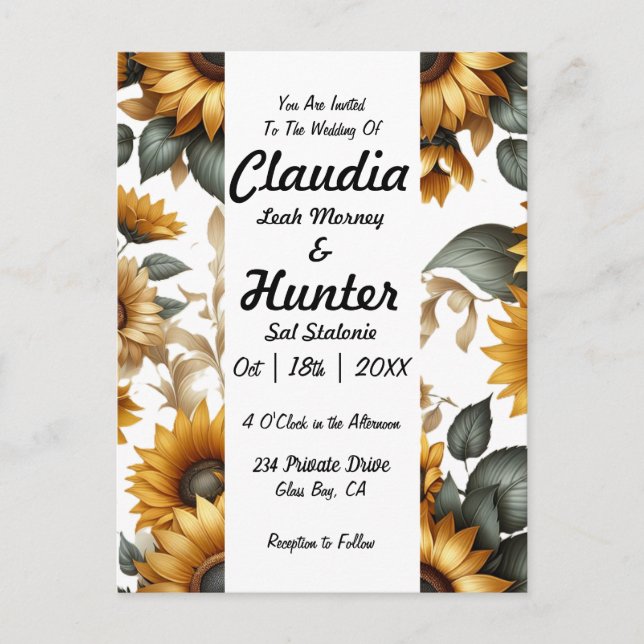 Convite à Patch de Girassol (Frente)