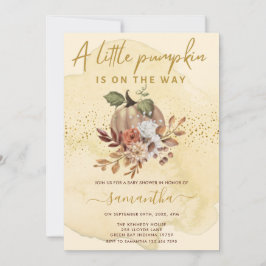 Convite A Pequena Abóbora Está A Caminho Do Chá de fraldas