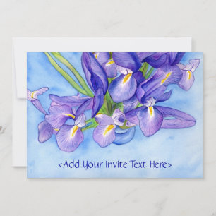 Convite à Pintura da Flor Iris Vase