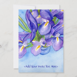 Convite à Pintura da Flor Iris Vase