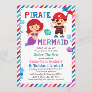 Convite à Pirata ou à Sereia, sob o partido do mar