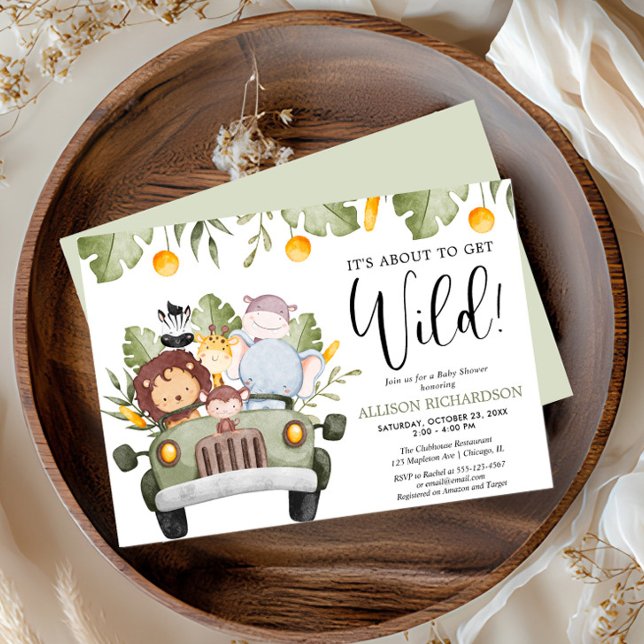 Convite A ponto de conseguir chá de fraldas de animais sel (Criador carregado)