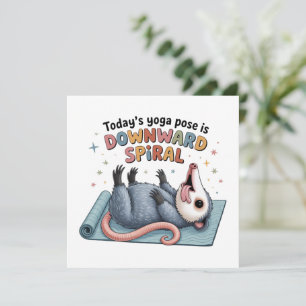 Convite A pose de Yoga de hoje é Possum Descendente Engraç
