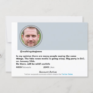 Convite à Posta de Piadas Engraçado do Partido S