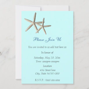 Convite à praia de Starfish