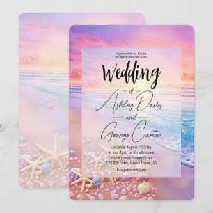 Convite A praia no Sunset Wedding
