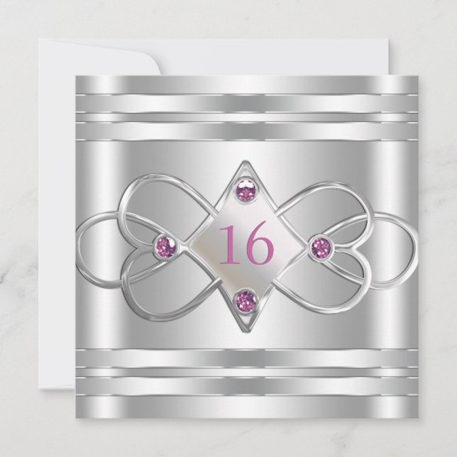 Convite A prata elegante simples convida (Frente)