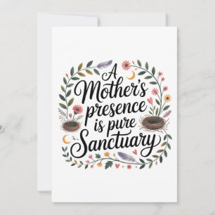 Convite A Presença de uma Mãe é um Santuário Puro