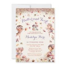 Convite à Primeira Aniversário à Queda de Fada - B