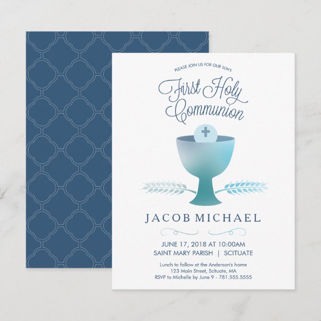 Convite à Primeira Comunhão (Frente/Verso)