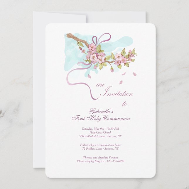 Convite à Primeira Comunhão Sagrada (Frente)