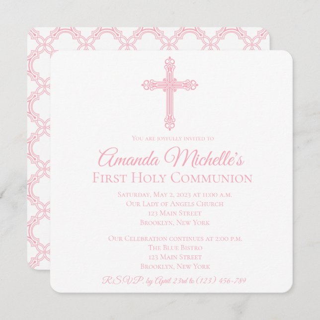 Convite à Primeira Comunicação Cross and Quatrefoi (Frente/Verso)