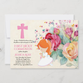 Convite A Primeira Sagrada Comunidade Incita Flores