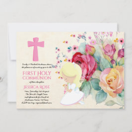 Convite A Primeira Sagrada Comunidade Incita Flores