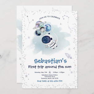 Convite A Primeira Viagem Do Partido Do primeiro aniversar