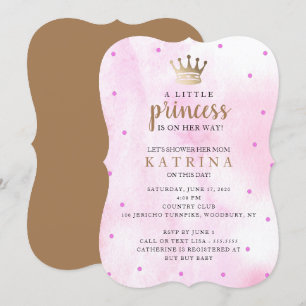 Convite A Princesa Pequena está a caminho! Chá de fraldas 