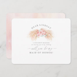 Convite à Proposta da Pampas Grass Blush Bridesmai