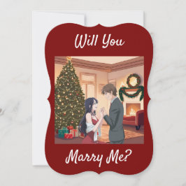 Convite A Proposta De Natal - Vai Me Casado? Ela para ele