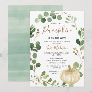 Convite A Pumpkin de Cair Greenery está no caminho do Ch