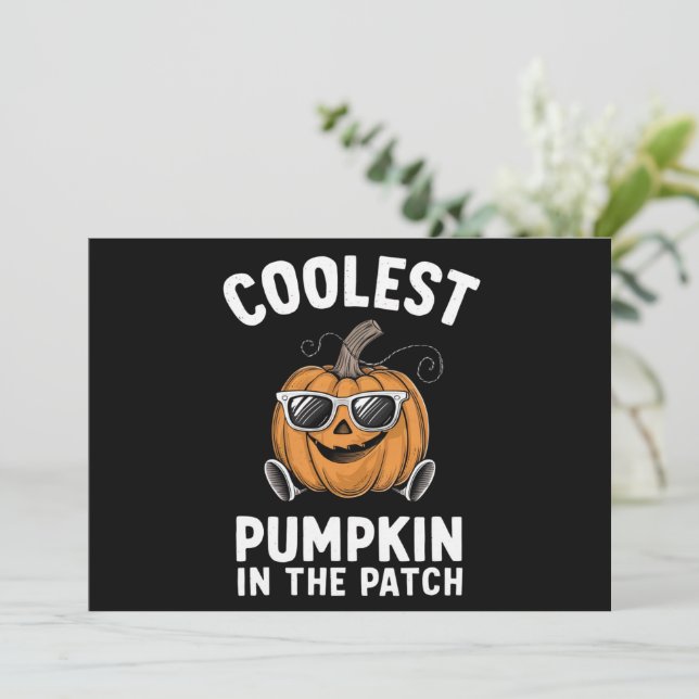 Convite A Pumpkin Mais Fria No Dia Das Bruxas (Em pé/Frente)
