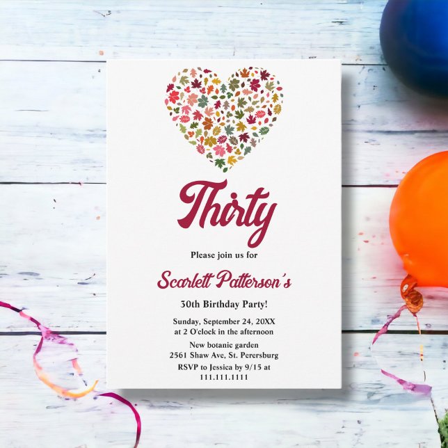 Convite A queda elegante deixa aniversário de 30 anos de c (Criador carregado)