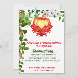 Convite A queda elegante deixa o Janto de Ação de Graças d