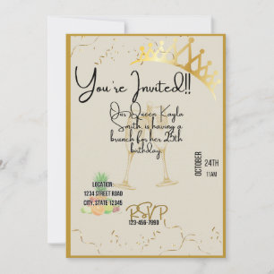 Convite à Rainha Aniversário