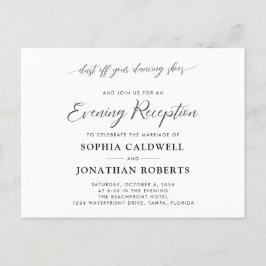 Convite à Recepção de casamento da caligrafia