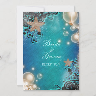 Convite A recepção de casamento da estrela do mar