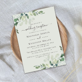 Convite à Recepção de casamento Eucalyptus Verde S
