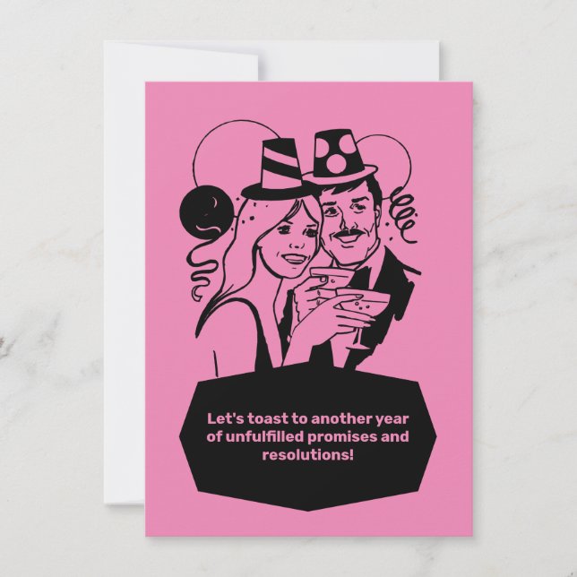 Convite A Resolução do Ano Novo é Engraçada (Frente)