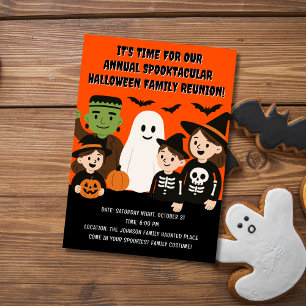 Convite à Reunião de Halloween Familiar Spooktacul