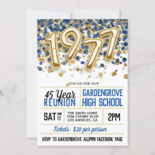 Convite à Reunião do Segundo grau College, 1977