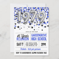 Convite à Reunião do Segundo grau College, 1979