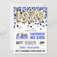 Convite à Reunião do Segundo grau College, 1979