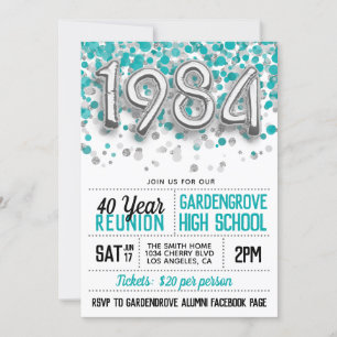 Convite à Reunião do Segundo grau College, 1984