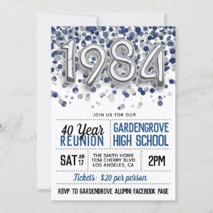 Convite à Reunião do Segundo grau College, 1984