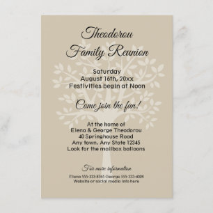 Convite à Reunião Familiar Natural da Árvore Famil