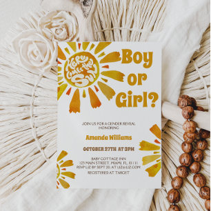 Convite A Revelação Do Gênero Sunshine Vem Aqui O Sol Pens