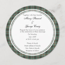 Convite à Ronda de Casamentos da Escócia Craig