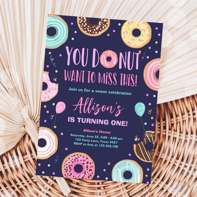 Convite A rosquinha Quer Perder Essa Garota Rosa Que Está  (Criador carregado)