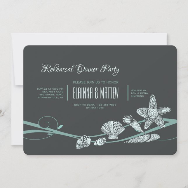 Convite à Seashell Medley (Frente)